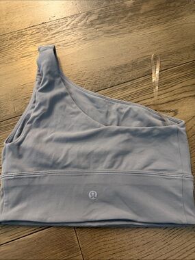 lululemon athletica Asymmetrical One-Shoulder Sports Bra Top - Light Blue